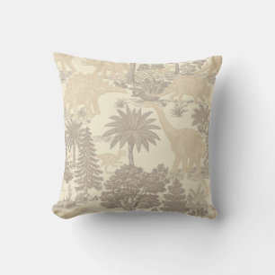 Vintage Dinosaur Toile Pattern Cushion