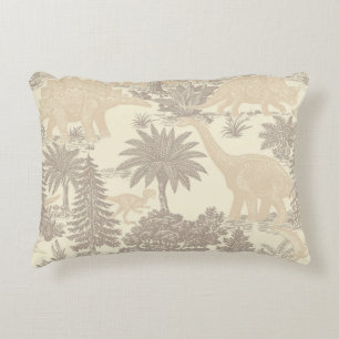 Vintage Dinosaur Toile Pattern Decorative Cushion