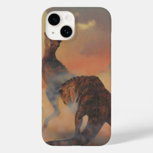 Vintage Dinosaurs, Carnotaurus Roaring in Jungle Case-Mate iPhone 14 Case