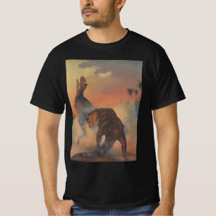Vintage Dinosaurs, Carnotaurus Roaring in Jungle T-Shirt