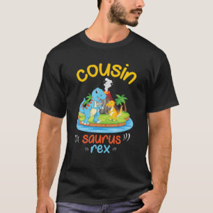Vintage Dinosaurs Dancing Together Happy Cousin Sa T-Shirt