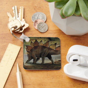 Vintage Dinosaurs, Stegosaurus, Tail with Spikes Key Ring