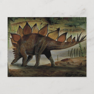 Vintage Dinosaurs, Stegosaurus, Tail with Spikes Postcard