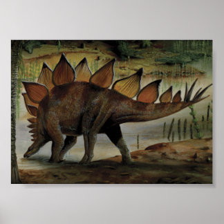 Vintage Dinosaurs, Stegosaurus, Tail with Spikes Poster