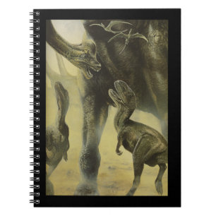 Vintage Dinosaurs, Torvosaurus and Brachiosaurus Spiral Notebook