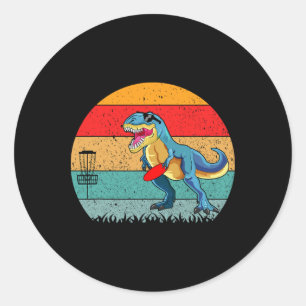 Vintage Disc Golf Cute Sket Flying Disc Player Din Classic Round Sticker