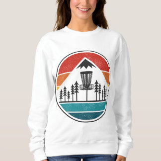 Vintage Disc Golf Frolf Retro Frisbee Disc Golfer Sweatshirt