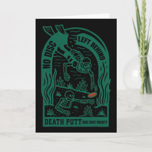 Vintage Disc Golf No Disc Left Behind Funny Disc G Card