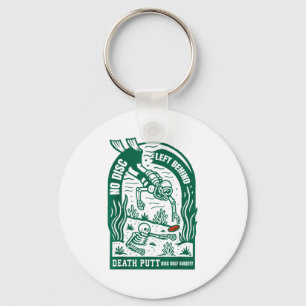 Vintage Disc Golf No Disc Left Behind Funny Disc G Key Ring