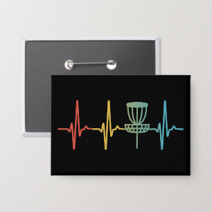 Vintage Disc Golf Retro Heartbeat Gift Disc Golf