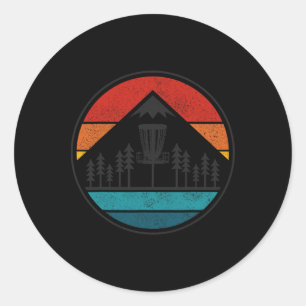 Vintage Disc Golf Rolf Retro Frisbee Disc Golfer  Classic Round Sticker