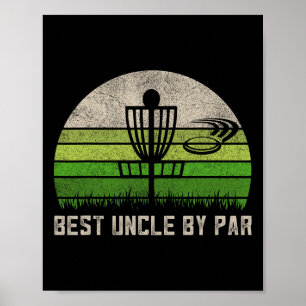 Vintage Disc Golf Shirt, Fathers Day Uncle Apparel Poster