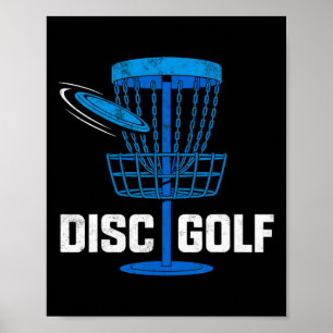 Vintage Disc Golf Sket Player Golfer Golfing Sport Poster