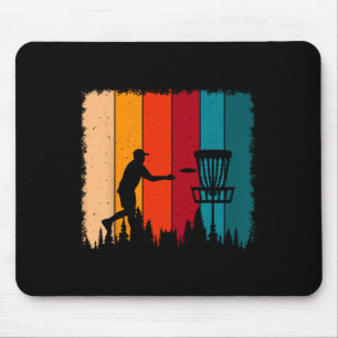 Vintage Disc Golf Sket Tree Frisbee Golf Lover Mouse Pad