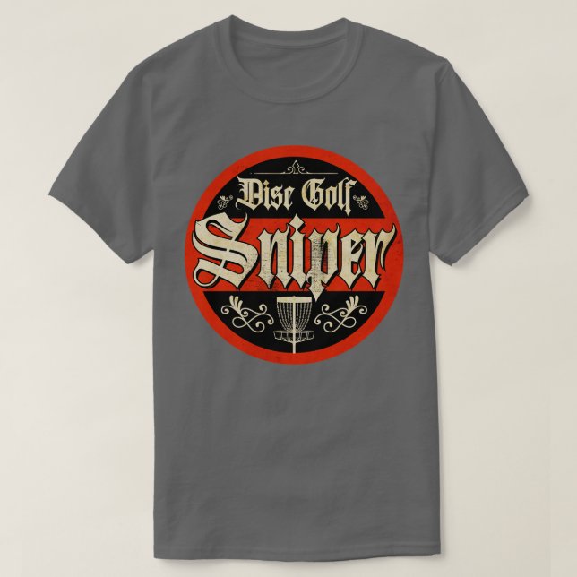 Vintage Disc Golf Sniper T-Shirt (Design Front)