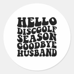 Vintage Disc Golf Stupid Tree Funny Frisbee Men Da Classic Round Sticker