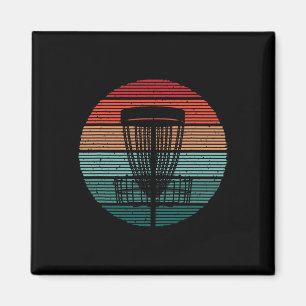 Vintage Disc Golfer Frisbees Women Men Disc Golf Magnet