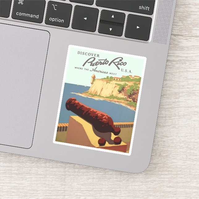 Vintage Discover Puerto Rico WPA Travel (Detail)