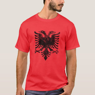 Vintage Distressed Albanian Eagle Coat of Arms T-Shirt
