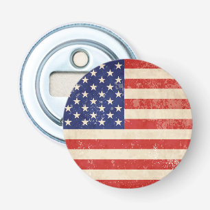 Vintage Distressed American Flag Bottle Opener