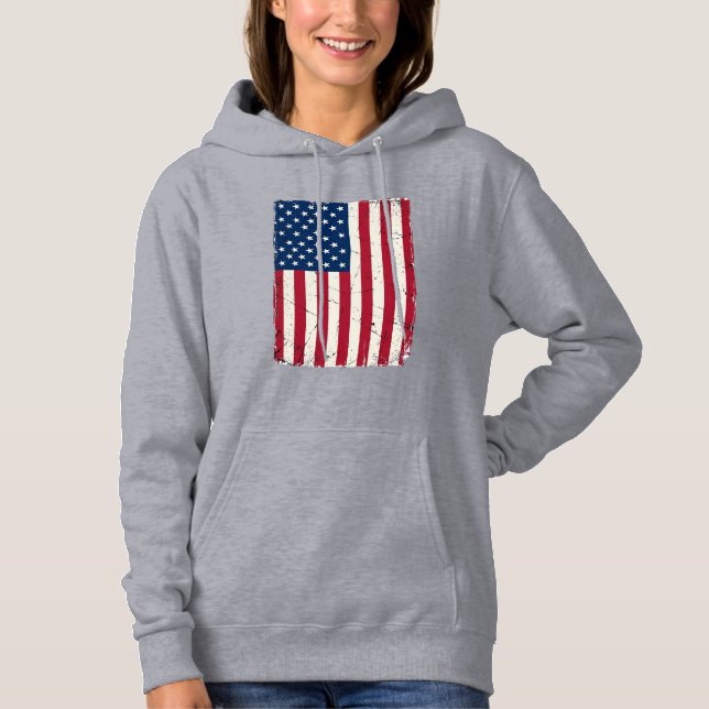 Vintage Distressed American Flag Vector Shirt Desi (Front)