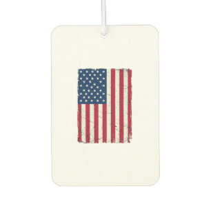 Vintage Distressed American Flag Vector Shirt Desi Car Air Freshener