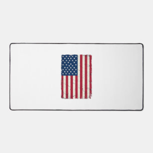 Vintage Distressed American Flag Vector Shirt Desi Desk Mat