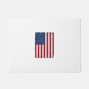 Vintage Distressed American Flag Vector Shirt Desi Doormat