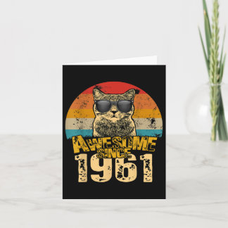 Vintage Distressed Awesome Since 1961 61 Years Old Card
