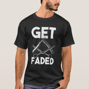 Vintage Distressed Barber Get Faded Clippers T-Shirt