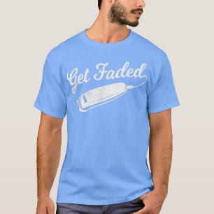 Vintage Distressed Barber Get Faded Script Tail Te T-Shirt