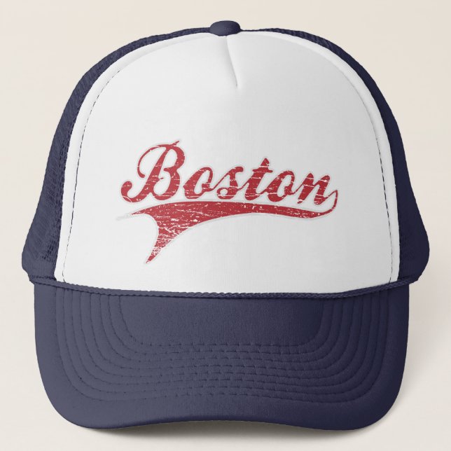 Vintage Distressed Boston Ballpark Hat (Front)