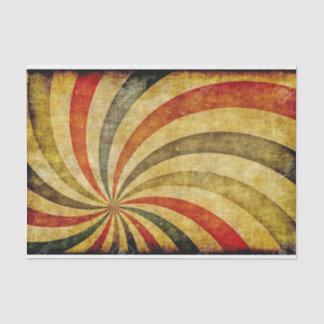 Vintage Distressed Circus Carnival Stripe Multi Ti Tissue Paper