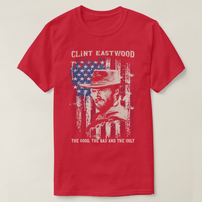Vintage Distressed Clint Eastwood T-Shirt (Design Front)