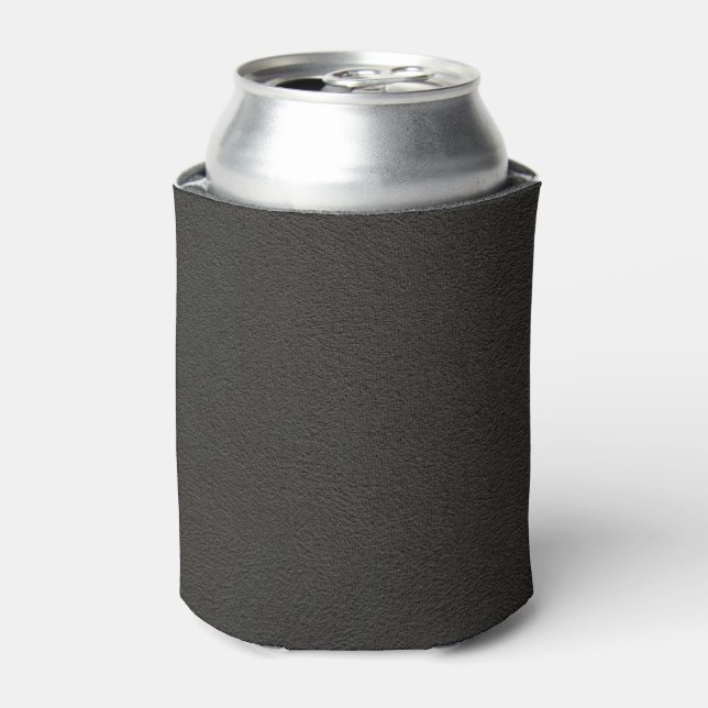 Vintage Distressed Cognac Leather Texture Can Cooler (Can Front)