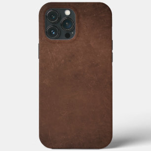 Vintage Distressed Cognac Leather Texture iPhone 13 Pro Max Case