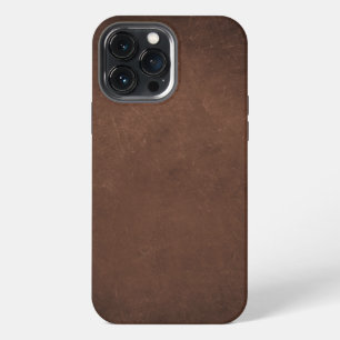 Vintage Distressed Cognac Leather Texture iPhone 13 Pro Max Case