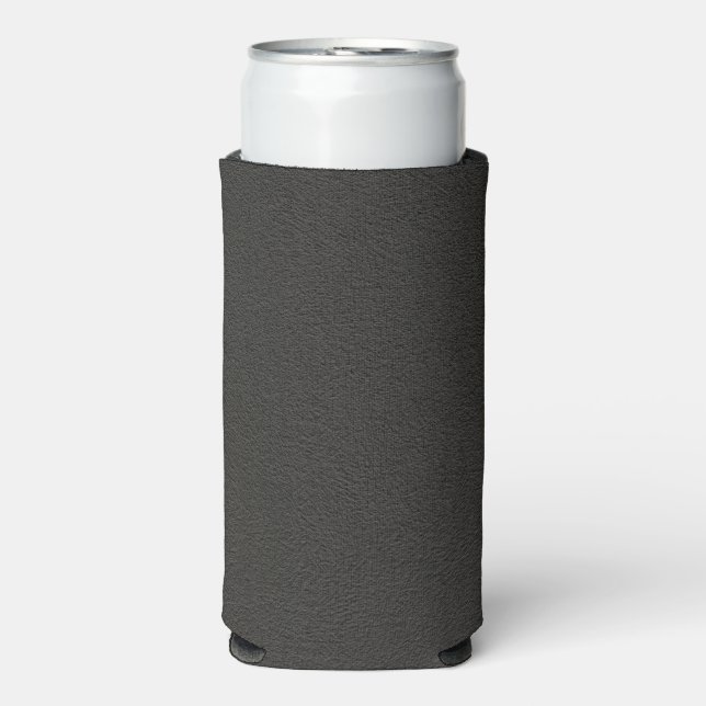 Vintage Distressed Cognac Leather Texture Seltzer Can Cooler (Seltzer Front)