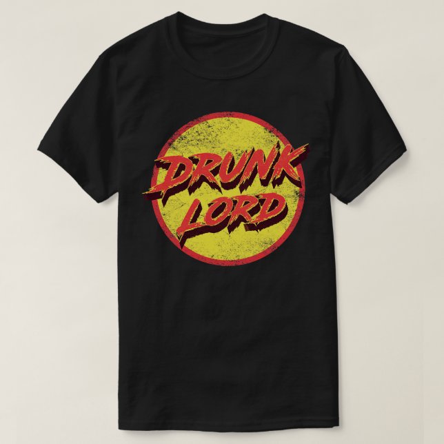 Vintage Distressed Drunk Lord T-Shirt (Design Front)