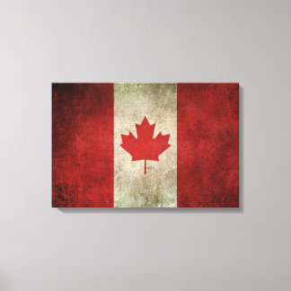 Vintage Distressed Flag of Canada Canvas Print