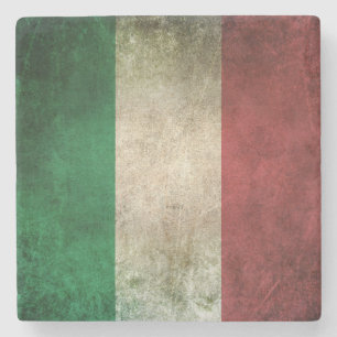 Vintage Distressed Flag of Italy Stone Coaster