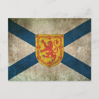 Vintage Distressed Flag of Nova Scotia Postcard
