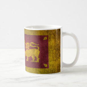 Vintage Distressed Flag of Sri Lanka Coffee Mug