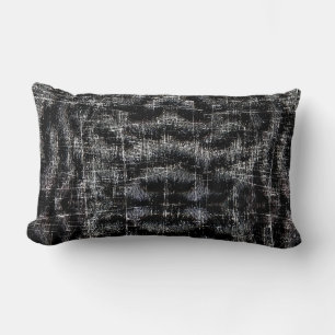 Vintage Distressed Grunge White Tiger Animal Print Lumbar Cushion