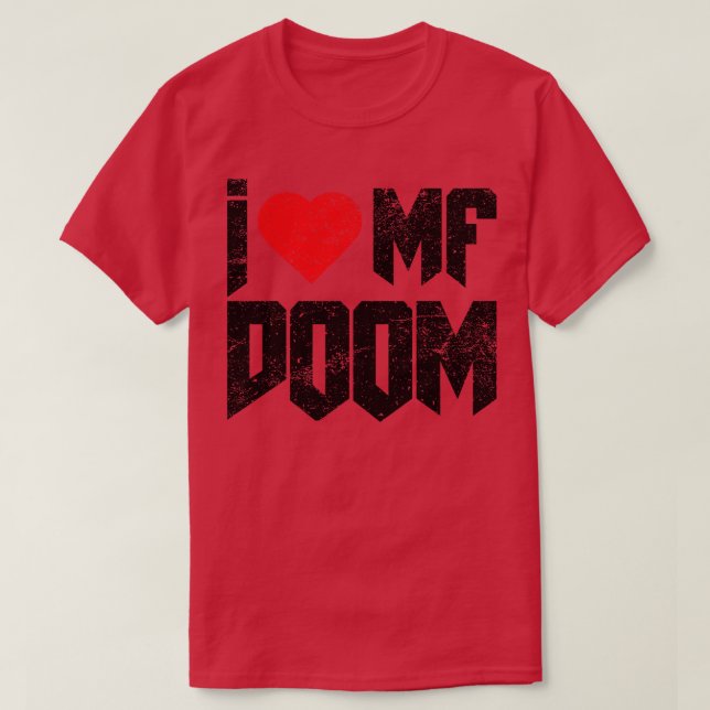 Vintage Distressed I Love Mf Doom T-Shirt (Design Front)