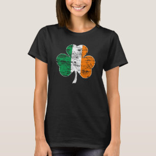 Vintage Distressed Irish Flag Shamrock T-shirt