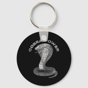 Vintage Distressed King Cobra Power Snake Muscle C Key Ring