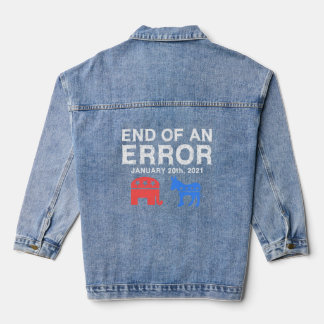 Vintage Distressed Libertarian  End of an Error 20 Denim Jacket