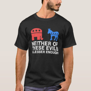 Vintage Distressed Libertarian Neither Is Lesser T-Shirt