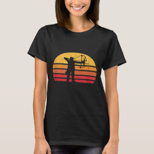 Vintage Distressed Men Archery Bow Hunting Retro T-Shirt